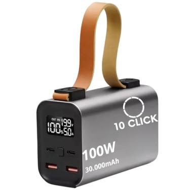 Imagem de Power Bank 100W 30000mAh Para Starlink Mini Celulares Notebooks Drones Caixa de Som e Equipamentos Potentes Bateria Carregador Portátil Turbo Carga Rápida Externa Energia Alta Potência Tipo-C 10CLICK®