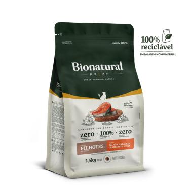 Imagem de Ração Bionatural Prime Gatos Filhotes Salmão 1,5kg