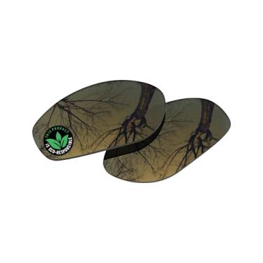 Imagem de Raydi Lentes de reposição de policarbonato para óculos de sol retangulares Costa Del Mar Hammerhead - Bronze Dourado espelhado - Polarizado