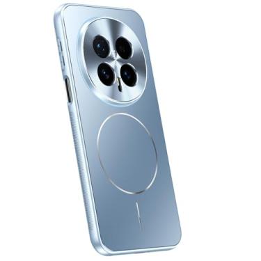 Imagem de LTLMYDAM Capa magnética para Honor Magic 8 Pro/8, proteção total da câmera, carregamento sem fio, capa fosca antiderrapante resistente a impactos, azul, 8 Pro