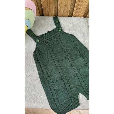 Imagem de Jardineira Romper Trabalhado Verde Escuro