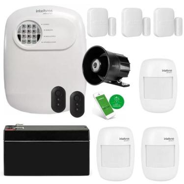 Imagem de Kit Alarme Intelbras Monitorado App Celular 06Sensor Sem Fio