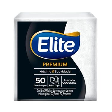 Imagem de Guardanapo Folha Dupla Elite com 50 Unids, Elite, 23,5 cm x 24 cm (a Embalagem Pode Variar)