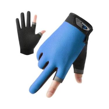 Imagem de Luvas de Pesca e Ciclismo Touchscreen - Antiderrapantes e Respiráveis 