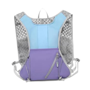 Imagem de IEUDNS Colete de Hidratação, Mochila de Corrida, Mochila de água, Mochila Multiuso para Um Dia, Mochila de Hidratação, Bolsa Esportiva para Escalada E Ciclis, Azul Roxo