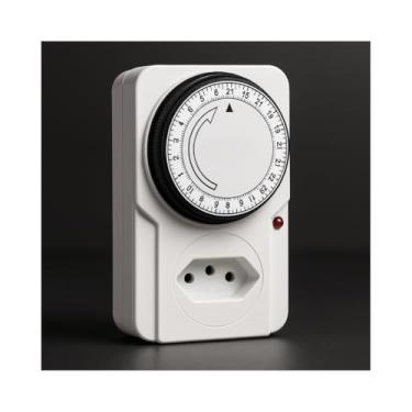 Imagem de Timer Temporizador Analógico 110/220v Piscina Aquário Bombas Programável com Tomada Elétrica e Controle de Tempo