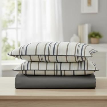 Imagem de Jogo De Lençol 3 Peças Tamanho King Linha Confort Estampado (Sirius - Cinza)