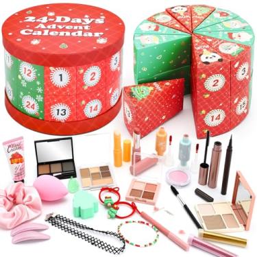 Imagem de Ponhey Calendário do advento de maquiagem 2025, 24 dias, calendário de beleza do advento de Natal, calendário de contagem regressiva para meninas, adolescentes, mulheres adultas, presente surpresa de