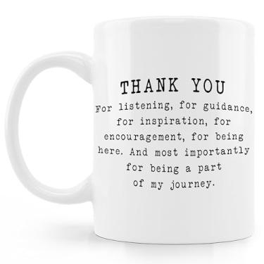 Imagem de BESERH Thank You Gifts Caneca de café, presentes de agradecimento para mulheres, homens, colega de trabalho, amigo, professor, mentor, enfermeira, chefe, líder, Thank You for Being Part of My Journey