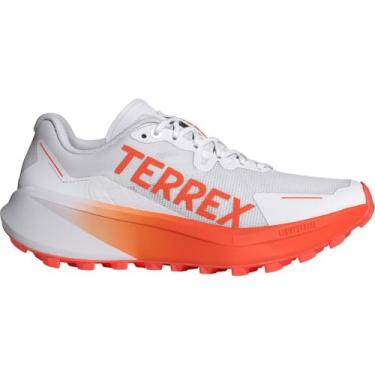 Imagem de adidas Tênis de corrida feminino Terrex Agravic 3 Trail, Branco/laranja semi impacto/cinza traço, 41