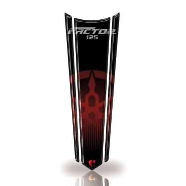 Imagem de Adesivo Gravata Tanque Moto Resinado Factor 125 Vermelho