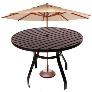 Imagem de Mesa Aluminio Redonda 1,20m Sevilha área Piscina Jardim Cozinha + Guar