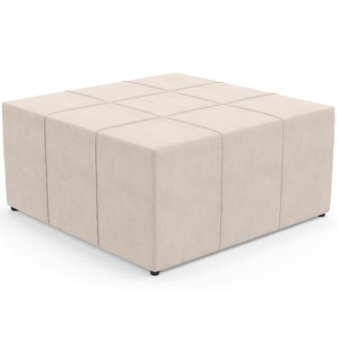 Imagem de Puff Quadrado Milano 90x90cm W01 Suede Bege