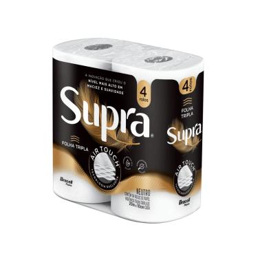 Imagem de Papel Higiênico Supra Folha Tripla 4 Rolos