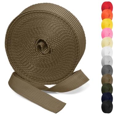 Imagem de YOGHAVRS Correia de correias de polipropileno de 2,5 cm e 3,8 cm para bolsas/cadeira de gramado/alça de bagagem/coleira para animais de estimação/escalada ao ar livre e reparo de equipamentos DIY