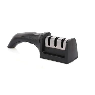 Imagem de Amolador Profissional de Facas e Tesouras 3 Estágios de Afiação Preto