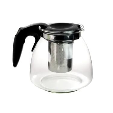 Imagem de Chaleira Bule de Vidro com Infusor de Chá e Café 950ml – Inox
