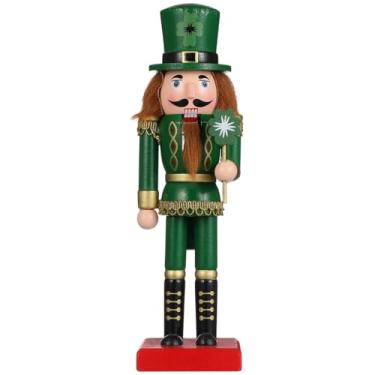 Imagem de VOSAREA Estatueta Quebra-Nozes Dia de São Patrício – Boneco Quebra-Nozes Irlandês de Madeira Pastel Leprechaun Quebra-Nozes Soldado Nozes Mesa Colecionável 25 cm para Prateleiras Cornija