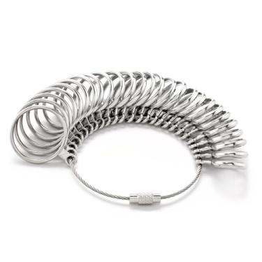 Imagem de Conjunto de medidores de anel, ferramenta de medição de tamanho de dedo, kit de escalas de medição