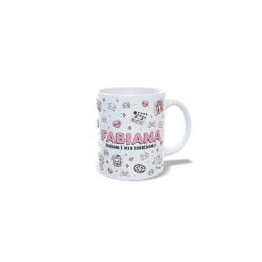Imagem de Caneca de Cerâmica Branca 325ml com Alfabeto Tema Dorama Amanda (f)