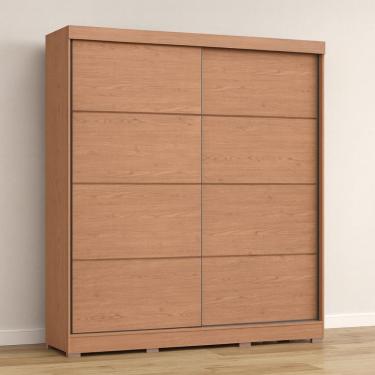 Imagem de Guarda Roupa Casal 2 Portas de Correr com Pés em MDF Pontal Móveis Castro