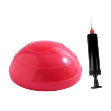 Imagem de Dynwave Bola de equilíbrio inflável portátil de 16 cm de diâmetro, versátil, antiderrapante, para treinamento de força em casa e na academia, Vermelho