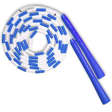 Imagem de Corda de Pular Multifuncional – Segmentada com Miçangas para Uso em Esportes e Recreação(Azul)