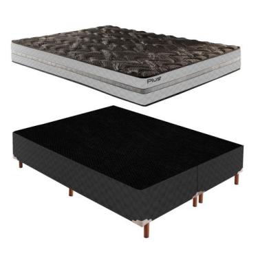 Imagem de Cama Box Queen com Colchão D33 Unique Plus Duoface 20x158x198cm e Base