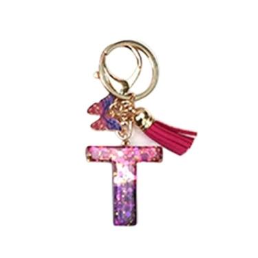 Imagem de 1 peça chaveiros com pingente de letra borboleta de resina com pingente de camurça violeta vermelho pingentes de liga de liga para bolsa, carteira, mochila, bolsa, berloque, acessórios para chaves de