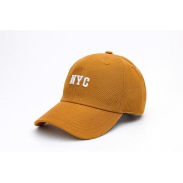 Imagem de Boné NY New York City Retro Masculino Aba Curva - Genérico, Ocre