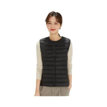 Imagem de Colete Puffer Sem Mangas Ultra Leve Para Mulheres, Quente E Portátil, 