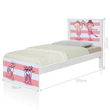 Imagem de Cama Juvenil Zap Com Cabeceira Bailarinas