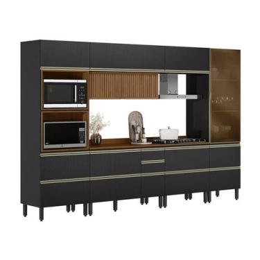 Imagem de Armário de Cozinha Compacta com Vidro Reflecta Proença Ripado 8 Portas