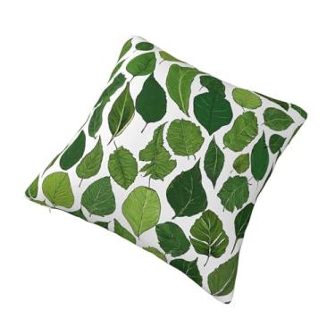 Imagem de Almofada quadrada decorativa Monstera Deliciosa Banana Palm - Design reversível, zíper oculto, poliéster macio para sofá, cama e carro - Hipoalergênico 66 cm x 66 cm