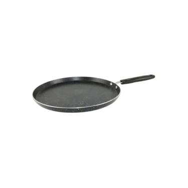Imagem de Frigideira Tapioqueira Panquequeira com Indução, 26cm, Alumínio com Revestimento Antiaderente Techflon, Preta, Compatível com Fogão a Gás, Elétrico, Indução e Vitrocerâmico