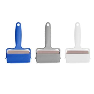 Imagem de Rolo Adesivo Lavável Reutilizável para Remover Pelos e Fiapos, PP e TPR, 18x11cm, Cores Sortidas