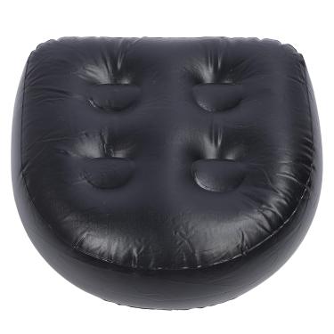 Imagem de Ymiko Almofada de Banho Inflável Com Capa de Malha, Encosto Resistente à água para Banheiras, Spas e Piscinas Almofada Confortável para Banheira de Imersão para Relaxamento (Preto)