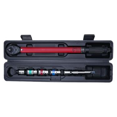 Imagem de Conjunto de chave de catraca de 1/2 polegada em aço de alto carbono 20 a 230 Nm Chave de torque de liberação rápida de 72 dentes para manutenção e reparo de automóveis 6 peças com