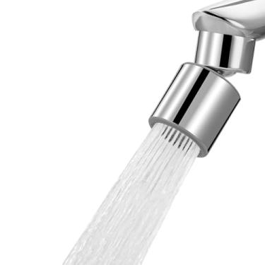 Imagem de Aerador de torneira, aerador de pia de cozinha de torção de 360°, acessório de pulverizador de pia à prova de respingos de função dupla, peça de substituição de torneira, rosca fêmea 55/64''