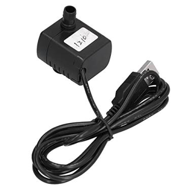 Imagem de AUNMAS Mini Bomba de Rega 12V Bomba Elétrica Submersível DC, Eixo de Aço Inoxidável Com Ventosa para Aquários Fontes 170L / H Fluxo 100cm Cabeça