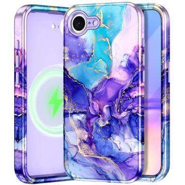 Imagem de Btscase Capa para iPhone 16e [compatível com Magsafe] [proteção contra quedas de nível militar] Capa de telefone magnética à prova de choque fina antiarranhões suave ao toque TPU à prova de choque