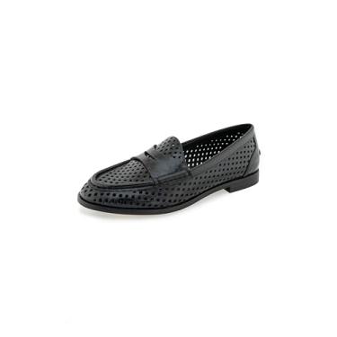Imagem de Kenneth Cole Reaction Zoila Perf feminino, Preto enrugado, 7.5 Wide