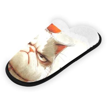 Imagem de Joisal Angry Cat House Pantufas masculinas portáteis femininas tamanho 8 com bolsa de armazenamento, gato irritado, 5-8 mulheres/9-12 homens, Gato irritado, 5-8 US Women/9-12 US Men
