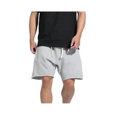 Imagem de Bermuda De Algodão Masculina Para Verão Com Bolso Com Zíper, Solta, Pa