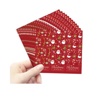 Imagem de Adesivos Para Embalagem De Presentes De Natal 90 Peças Etiquetas Decor