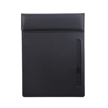 Imagem de iNenya Quadro magnético apagável a seco com prancheta, quadro branco de couro PU para escritório, escola de enfermagem e treinadores de basquete, quadro pequeno apagável a seco com suporte