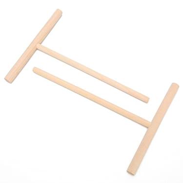 Imagem de Irfora Espalhador de Massa de Panqueca Madeira Em Forma T 2 Unidades, Fácil Usar para Crepes e Panquecas, Ferramenta Cozinha Ideal para Resultados Perfeitos, Adequado