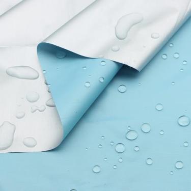 Imagem de David accessories Tecido impermeável por jarda, 1 jarda x 59 polegadas de largura, tecido para roupas ao ar livre, costura, pipa, bandeira, artesanato DIY (azul celeste)