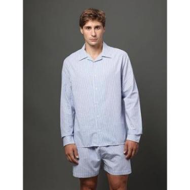Imagem de Pijama Masculino Camisa e Bermuda Calvin Klein Underwear-Masculino