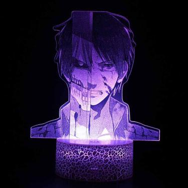 Imagem de Luz noturna: LED 3D Attack on Titans | Erens Jaegers Color Change